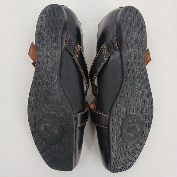 Frye Megan Criss Cross Mary Jane Flats 9M Black Leather - Picture 11 of 16